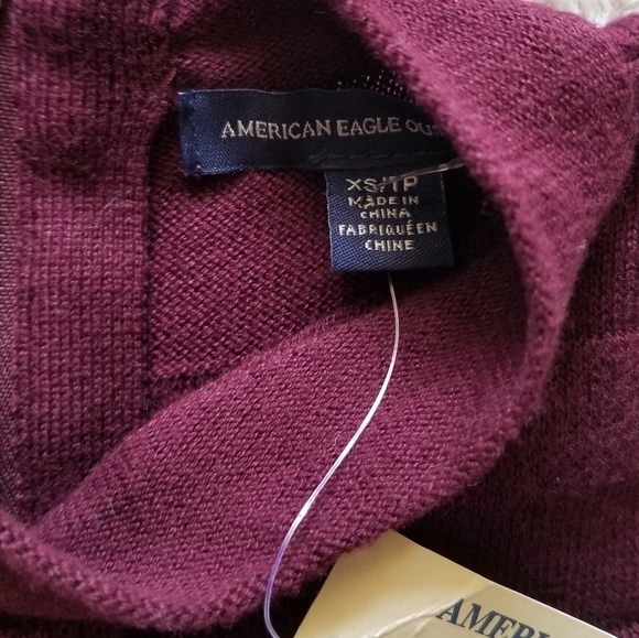 ✨️CL American Eagle High Neck Cotton Knit Dress New Size XS - Picture 3 of 8